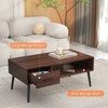HAIOOU Coffee Table, Mid Century Modern Center Table for Living