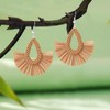 Boho Summer Beach Earrings for Women Lightweight Straw Wicker Earring