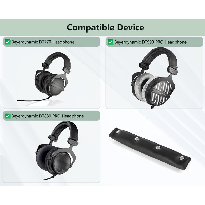 XRHTONG Comfortable Replacement Headband Fits Beyerdynamic DT770/DT880 PRO/DT990 PRO Headphone