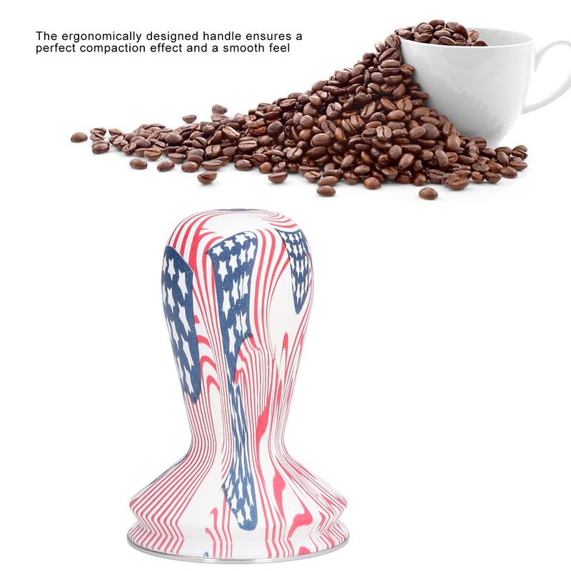 58mm Stripe Coffee Tamper Stainless Steel Coffee Powder Press Hammer