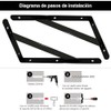10 Piezas Escuadras para Repisas, Soportes para Estantes de 30cm,