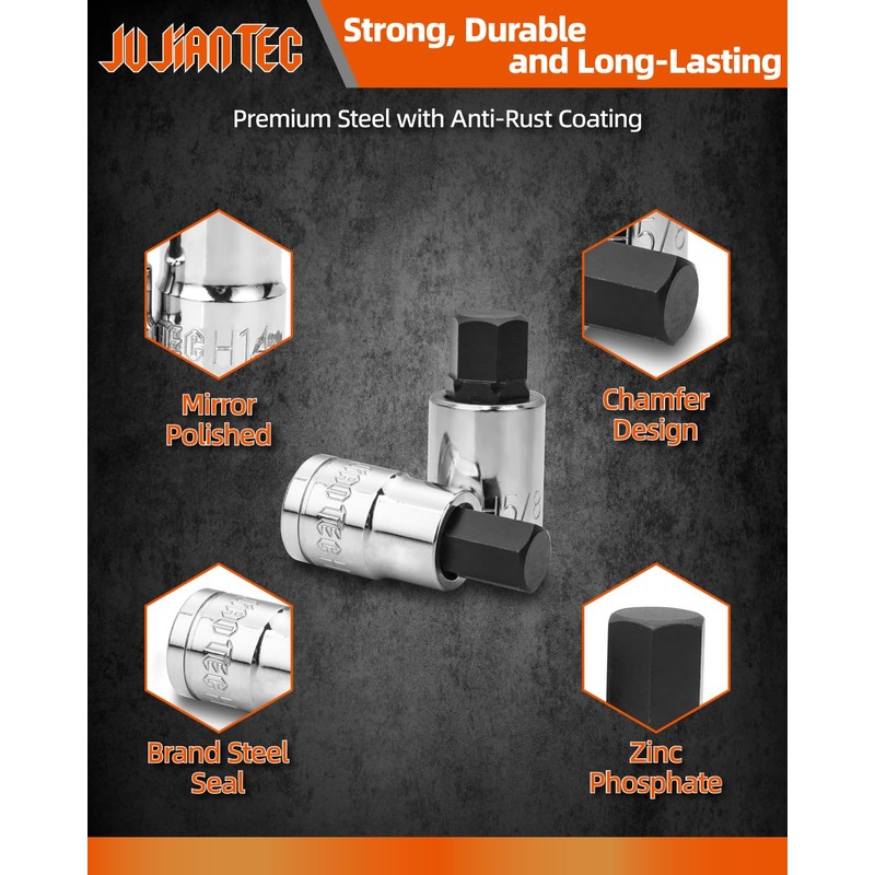 JU JIAN TEC Master HEX Bit Socket Set, 32 piece,