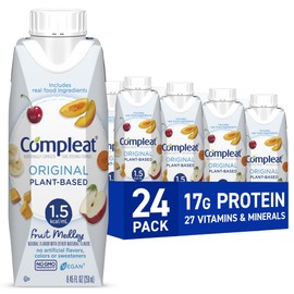 Compleat Original 1.5mL,Plant-Based Nutritionally Complete Tube Feeding Formula, Fruit Medley Flavor, 24 Pack