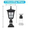 Kemeco ST4311AQ LED Cast Aluminum Solar Post Light Fixture with