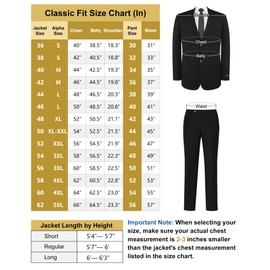 Teemlanny Men's Suit 2 Piece Classic Fit Elegant 2 Buttons Solid Jacket Blazer & Pants Set for Business Wedding Daily Black