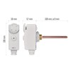 EMOS - mechanical thermostat with immersion sleeve - manual, wired