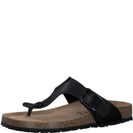 Tamaris Women's 1-27522-42 Toe Separator Footbed Sandal, black, 38 EU