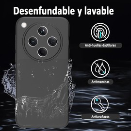 QWYJ Funda para OPPO Find X8 Pro 5G Case Protectora de TPU Suave Ultrafina Matte Minimalista Carcasa para OPPO Find X8 Pro 5G Funda Liso(Negro)