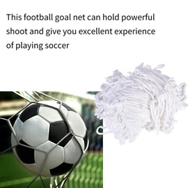 3 x 2M Football Football Goal Net, Sports Replacement Post Full Size for Game Training, Durable, Portable, Heavy Duty Nets, Polypropylene, Full Size