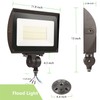 ECCFUTLL 150W Outdoor LED Flood Light with Plate, 5000K Daylight
