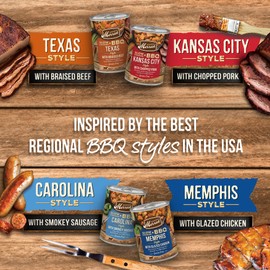 Merrick Slow-Cooked BBQ Premium And Healthy Real Meat Grain Free Canned Dog Food, Kansas City Style With Pork - (Pack of 12) 12.7 oz. Cans