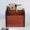 AIMALL Wooden Desk Organizer with 4 Compartments | Rotating Desk