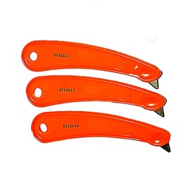 CrewSafe Lizard LZ104-MC Utility Knife 3-Pack – Stainless Blade & Ergonomic Grip, Industrial Grade for Worksites & Small Business Use