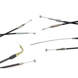 Bowden Cable Set Complete Suitable for Puch Maxi SN Moped Mokick - Brake Cable, Throttle Cable, Choke Cable - High Quality Set for Maintenance and Repair