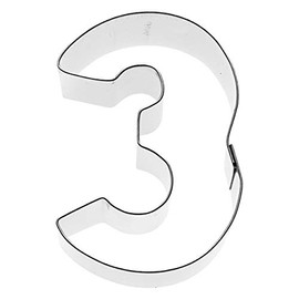 Birkmann 1010713410 Cookie Cutter Number 3, 6, Plastic, Grey, 5 x 3 x 20 mm