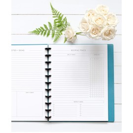 BetterNote Keeping Track Refill Pages for Discbound Notebook, Habit Tracker, Fits Disc TUL, Daily Weekly To Do, Happy Planner, ARC, Levenger Circa, Talia (Classic- 6 month, 11-Disc, 8.5"x11")