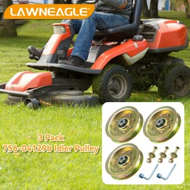 Lawneagle 3 Pack 756-04129B Idler Pulley 4.25 Replaces Troy Bilt Pulley 753-08171 Idler Pulley Kit, Cub Cadet 756-04129 Idler Pulley 756-04129, 756-04129C, 753-08068 for Cub Cadet RZT50 Lawn Tractors