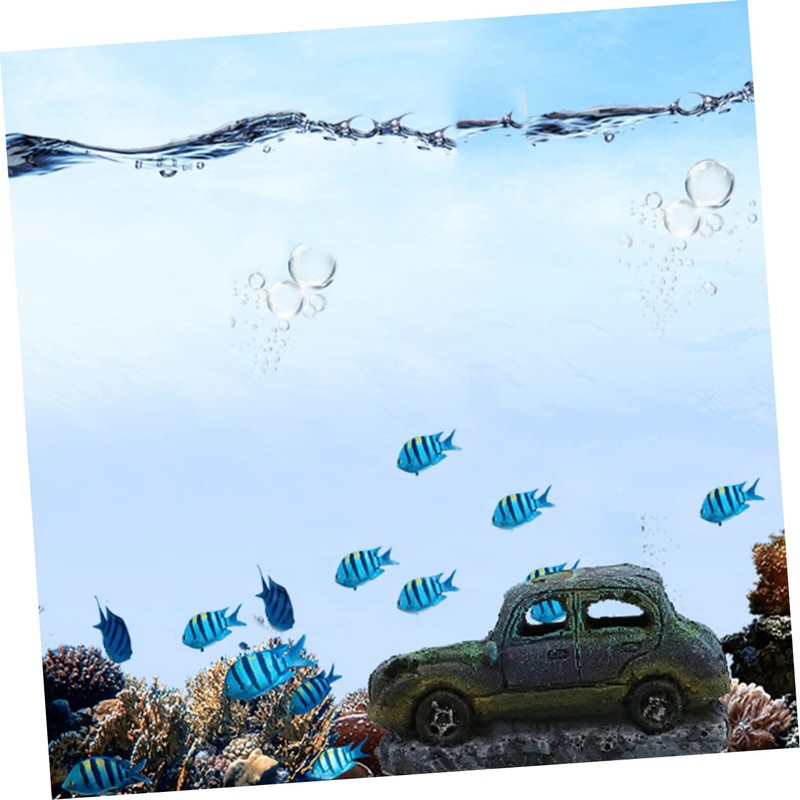 Sosoport Fish Tank Decor Resin Shrimp House Undersea Wreckage Ornament