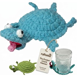 Posavasos de tortuga de ganchillo divertido, tapete de taza de animal 3D, tapete de taza Amigurumi hecho a mano para protección de escritorio y mesa, posavasos para aliviar el estrés, para amantes de