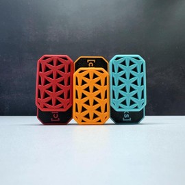 Clickbricks Stride 3D Magnetic Fidget Slider - Sleek Portable Design, Ultra-Satisfying Clicks & Slides, Available in Various Color Combinations, BPA Free:_Gray + Black