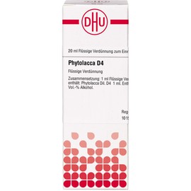 DHU Phytolacca D4 Dilution, 20 ml Solution