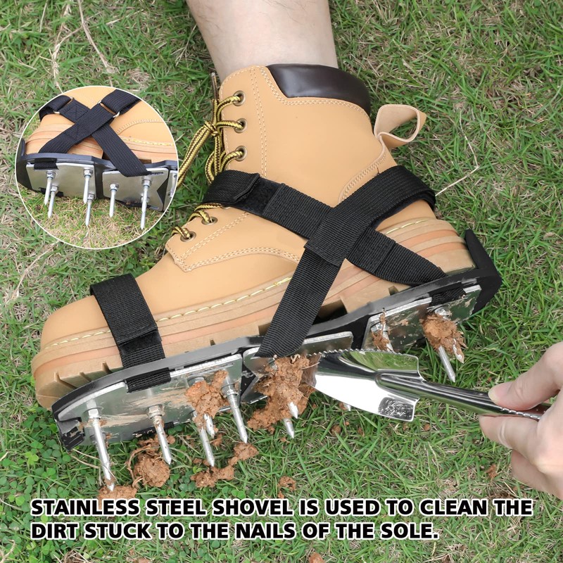 MOFEEZ Lawn Aerator Shoes for Grass - Pre-Assembled Grass Aerator