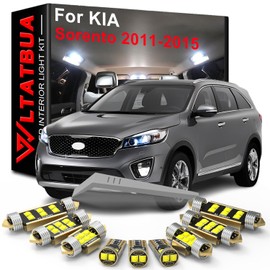 WLTATBUA LED Interior Light Kit Package Replacement for KIA Sorento XM 2011 2012 2013 2014 2015, Super Bright 6000K White Bulbs + Install Tool