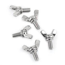 Chazcool M5 Butterfly Screws, 5 PCS 10mm Machine Screw, 304 Stainless Steel Wing Screws