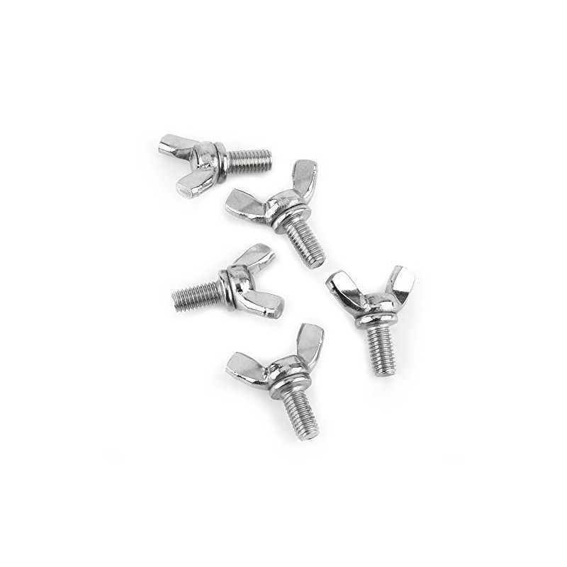 Chazcool M5 Butterfly Screws, 5 PCS 10mm Machine Screw, 304
