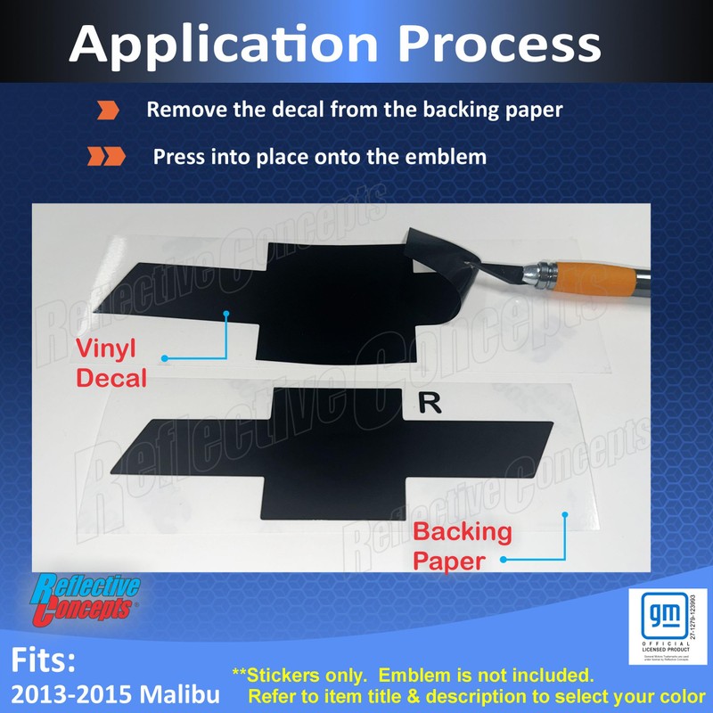 Reflective Concepts - Front and Rear Bowtie Emblem Overlay Decal