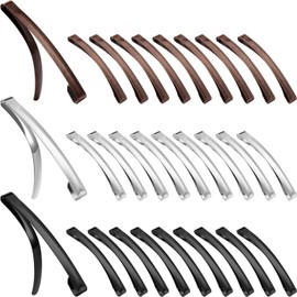 Hotop 30 Pieces Open Center Metal Barrettes Anti-slip Metal Hair Clip for Women, Assorted Colors(Slide Barrette,Black, Silver)