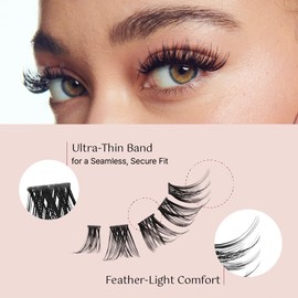 i-ENVY LashMap Pro, Lash Cluster Kit With Mini Tweezer Applicator (Cat Eye), 12MM-16MM 66Pcs DIY Cluster Eyelash Extension in 2 Pre-Mapped Styles, Beginner Friendly Individual Wispy False Lashes