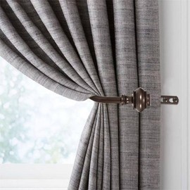 Hoowen 2Pcs Curtain Holdbacks, Heavy Duty Curtain Holders Wall Mounted, Vintage Curtains Pull Backs for Drapes, Metal Curtain Side Hooks Accessories for Window Bedroom Living Room Home Decor, Brown