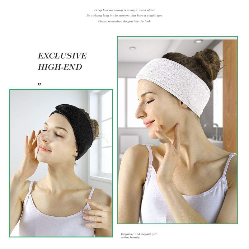 Spa Facial Headband - 2 PCS Make Up Wrap Head