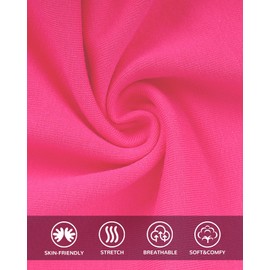 BOOPH Girls Bike Shorts Kids Cartwheel Shorts Biker Dance Shorts for Toddler Girl 3 Pack 7-8Y Black Navy Rose Red