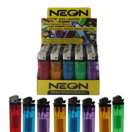 Lot Classic Disposable Lighter Soft Flame Kitchen Lighter - Newly Improve Quality Upgraded, Perfect Strike Every Time - Lighters in Assorted Colors, Pocket Style - Pack of 100