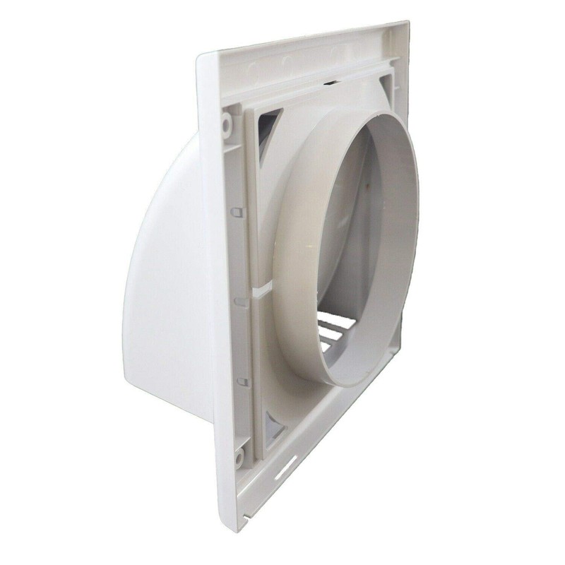 Cotarba 150mm 6" Grey Ducting External Air Vent Cowled Draught