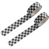 2Pcs Black and White Checkered Ribbon, Checkerboard Ribbon for DIY