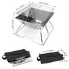 Odoland Folding Campfire Grill, 304 Stainless Steel Grate Barbeque Grill,