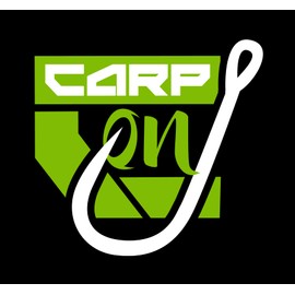 Carp On - Packs of 10 CURVED SHANK Fishing Hooks Eyed - Barbless or Micro Barbed Size 6 or 8 Camo Green Or Brown - Made From Teflon Coated Carbon Steel (Barbless - Camo Green, Pack of 10 - Size 6)