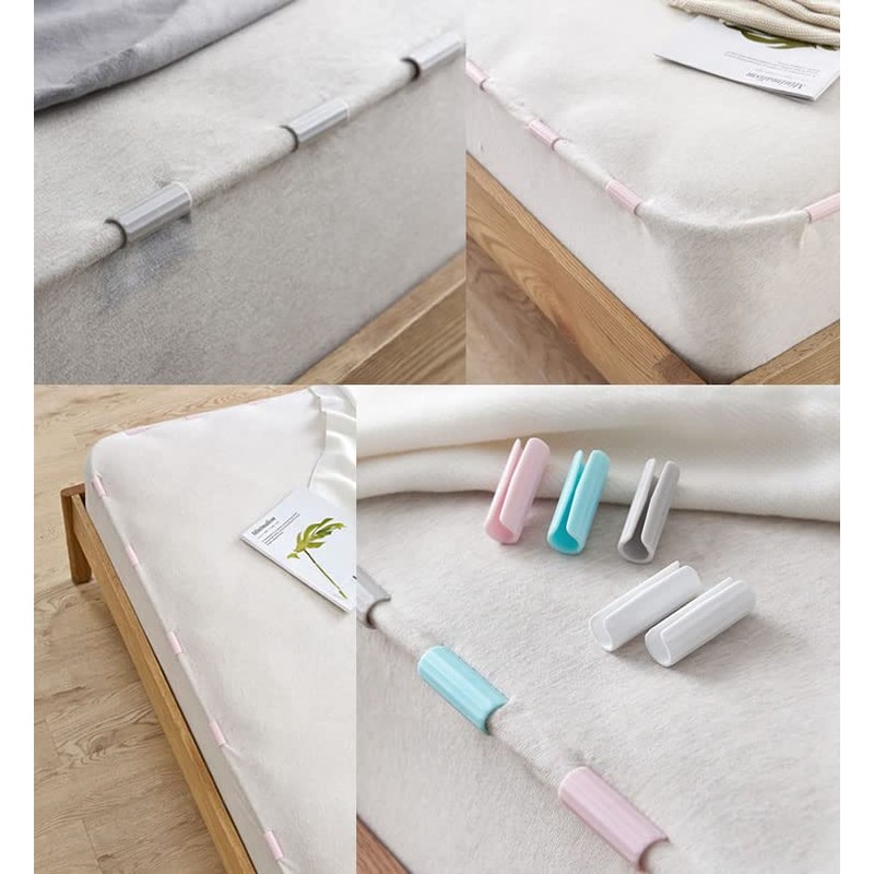 KOYOKOMA Bed Sheet Clips, Bed Sheet Fixing Clips 12 Pcs