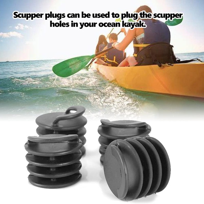 Dilwe 4Pcs/Lot Kayak Scupper Stopper Bung Drain Hole Plug For