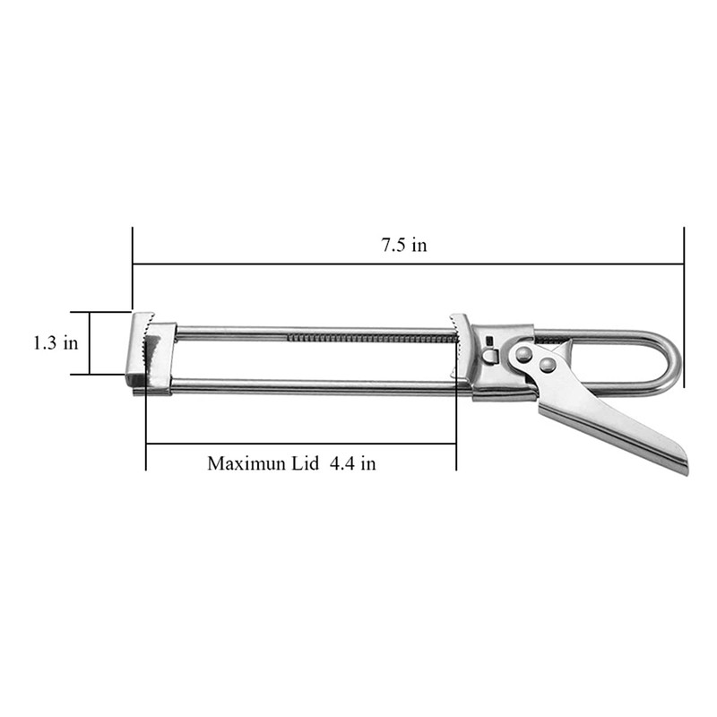 Adjustable Multifunctional Stainless Steel Can Opener,Jar Opener for Weak Hands,Jar