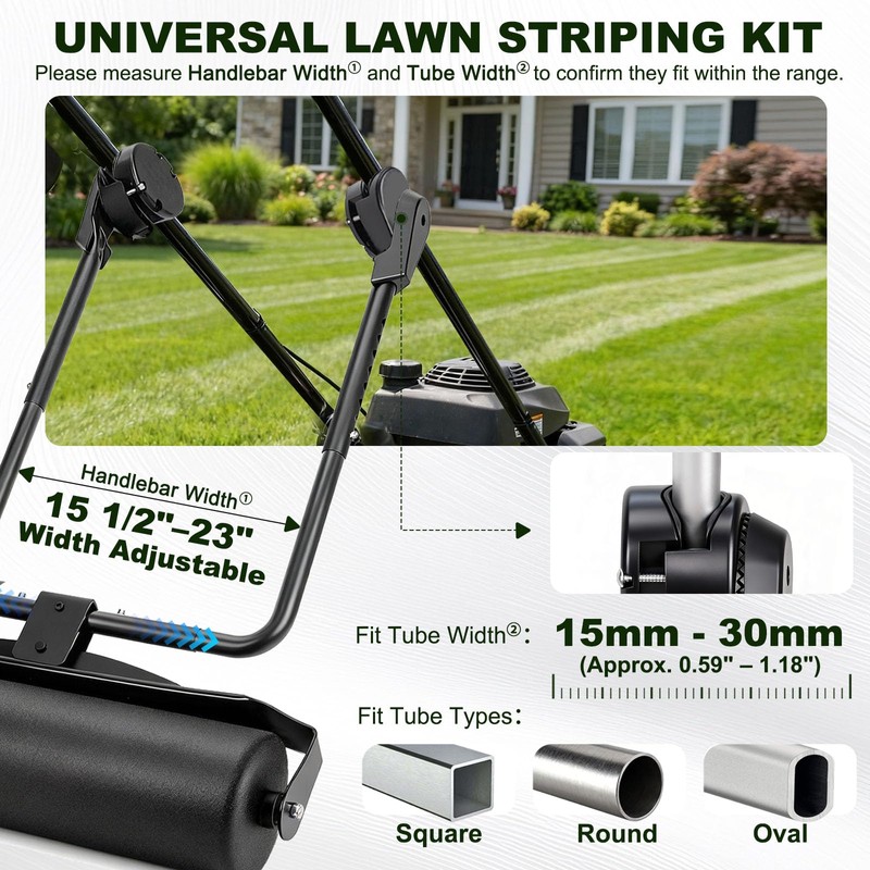 Lawn Striping Kit, Fits Most 16"-22" Gas/Electric Mowers