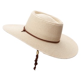 Women's Paper Braid Gambler Crown Hat - Tan OSFM