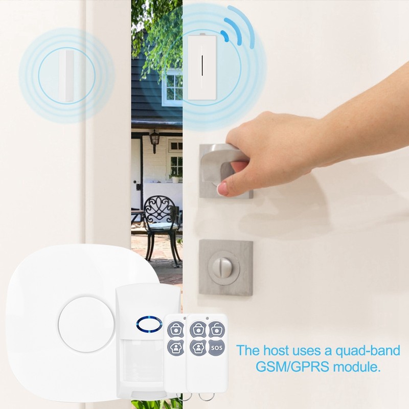 GSM Alarm Host Home Burglar Alarm Wireless Sensor System Remote