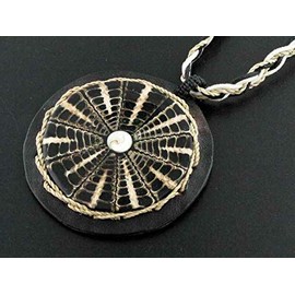 3" Necklace Cone Shell Pendant Brown Beige Rope Unique Chic Crystal Rhinestone Elegant Jewelry Necklace For Women