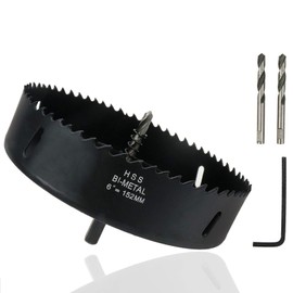 Rannb Corn Hole Saw 6-inch Dia BI-Metal Hole Cutter Drill Bit Great for Making Cornhole Boards