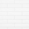 Bedrosians Traditions 3" x 12" Glossy Ceramic Tile, White (50-Pack,
