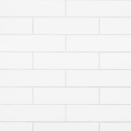 Bedrosians Traditions 3" x 12" Glossy Ceramic Tile, White (50-Pack, 12.59 SF)